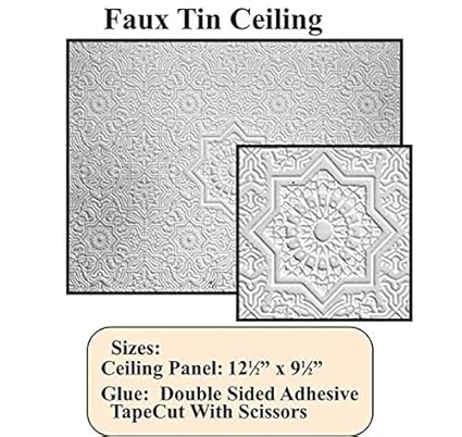 Amazon Com Dollhouse Faux Tin Decorative Ceiling Paper By World