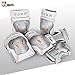 JBM BMX Bike Knee Pads and Elbow Pads with Wrist Guards Protective Gear Set for Biking, Riding, Cycling and Multi Sports Safety Protection: Scooter, Skateboard, Bicycle, Rollerblades (Silver, Adult)