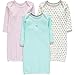 Wan-A-Beez Baby Boys and Girls Long Sleeve Baby Gown - Multi Pack