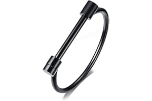 AILUOR Stainless Steel D Shape Bar Screw Shackle Horseshoe Novelty Fashion Bangle Bracelet Jewelry Unisex