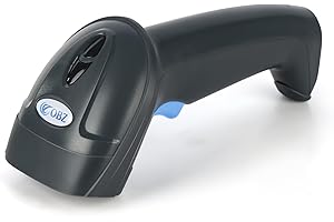 OBZ Wireless Barcode Scanner USB Cordless 1D Laser Barcode Reader 330 Feet Transmission Distance Rechargeable Handheld Bar Code Scanner with 2.4Ghz Wireless USB Receiver for Store, Warehouse, Library