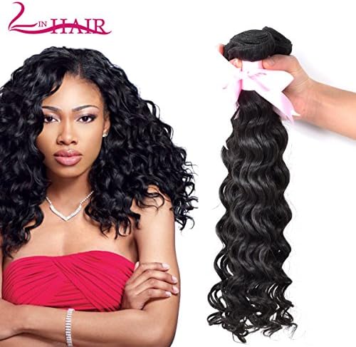 Lin Hair Unprocessed Virgin Brazilian Deep Wave Human Hair Extensions Brazilian Natural Hair Weave Weft Bundles #1b 3pcs (14" 14" 14")