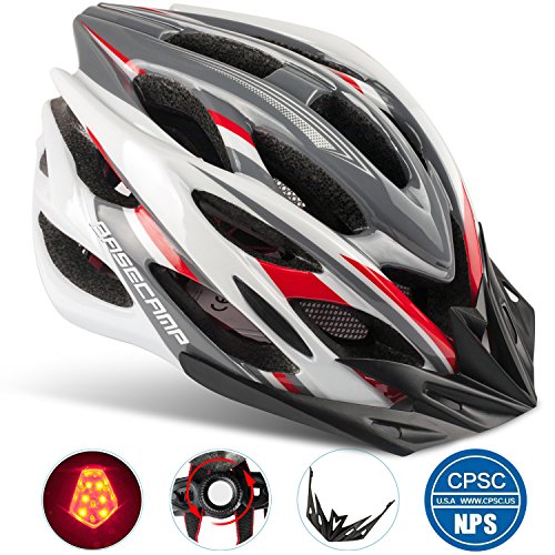 Basecamp Specialized Bike Helmet with Safety Light, CPSC Certified