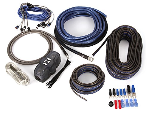 NVX 100% Copper, 4-Channel True Spec 8 Gauge Amplifier Installation Kit W/ RCA Interconnect And 65 Ft Speaker Cable [XKIT84]