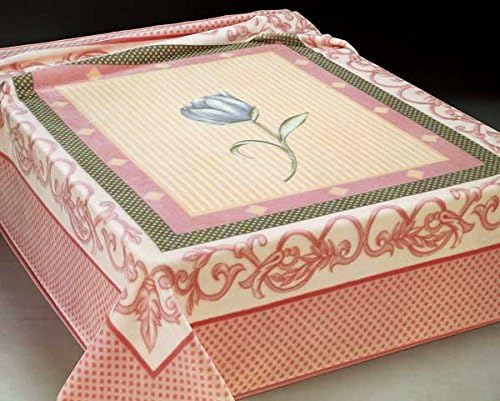 Luxury Thick Warm Soft Comfortable Blanket Throw Extra Large 220 x 240 CM - Mora Made in Spain Gold 449 Lilac