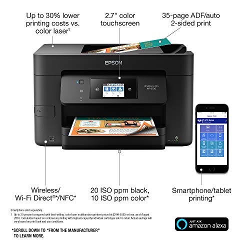 Epson WorkForce Pro WF3720 Wireless AllinOne Color Inkjet Printer