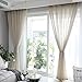 Home Brilliant Super Soft Linen Curtains Semi Sheer Window Treatment for Patio, 54 x 84 inch Long, Set of 2