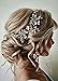 fxmimior Bride Rose Gold Pearl Hairband Wedding Hair Accessories even for Women