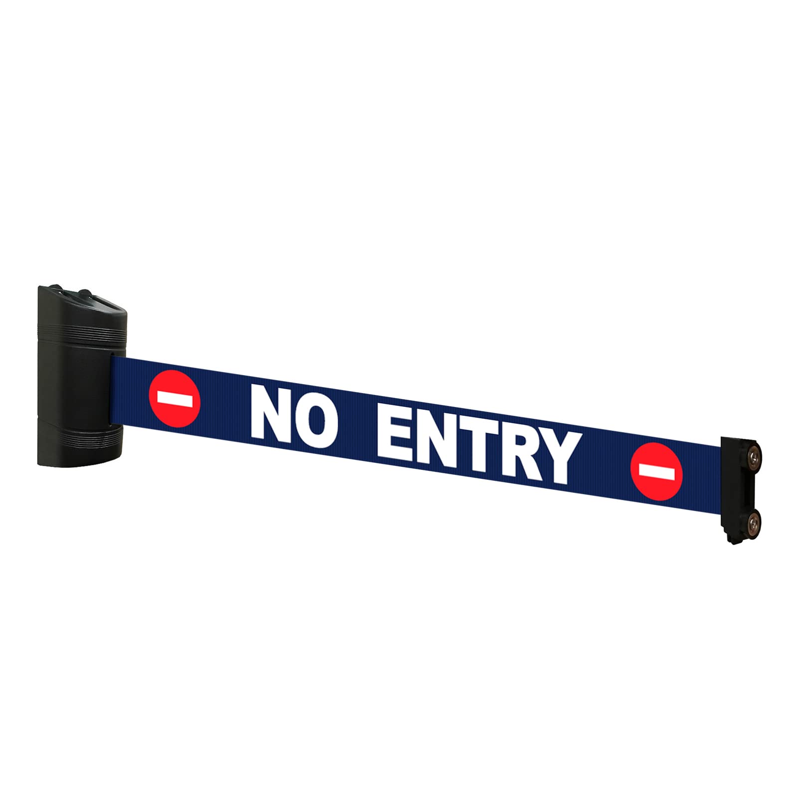Photo 1 of Magnetic Retractable Wall Barrier - Temporary Crowd Control Tool For Safety Queue Solution - 120" Belt Length Coverage with Strong Magnets by VIP Crowd Control (120" No Entry)