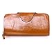 Yafeige Large Luxury Women's RFID Blocking Tri-fold Leather Wallet Zipper Ladies Clutch Purse
