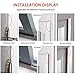 Door Window Anti-Collision Self Adhesive Rubber Foam Seal Strip Soundproofing Weatherstrip Waterproof Seal (D Model, White) (Large)