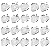 IGOGO 20 PCS Heart Pendant Trays Pendant Blanks Cameo Bezel Cabochon Settings - 25 mm 1 Inch Silver Color