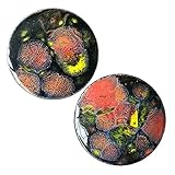 Pair - Masquerade Glass Essential Oil Ear Plugs Organic Handmade Ceramic double-flared body jewelry