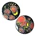 Pair - Masquerade Glass Essential Oil Ear Plugs Organic Handmade Ceramic double-flared body jewelry