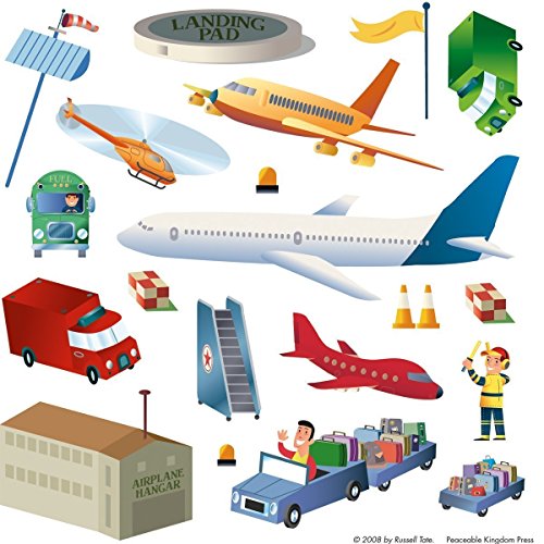 Peaceable Kingdom Sticker Fun! At the Airport Reusable Sticker Tote