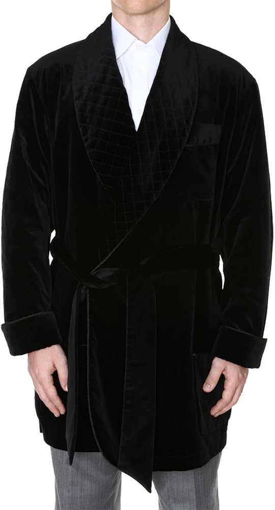 mens velvet bathrobe