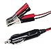 SPARKING 3FT Car Cigarette Lighter Plug 10A 12V Adapter with LED Lights Male Plug to Alligator Clips Car Battery Clip-on Extension Cable
