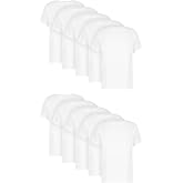 Hanes Boys&rsquo; Undershirt, EcoSmart White T-Shirts for Boys, Short Sleeve Shirts, 5 or 10- Pack