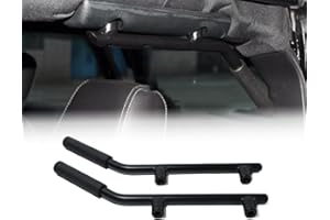 GRONSVT Rear Wild Boar Grab Handles for Wrangler JK JKU Pick 2007-2018 Safety Grab Handles,Black, Pair