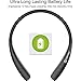 ZekPro Bluetooth Headphones With Mic [Long Lasting Battery Life] - Premium Quality Wireless Stereo Earbuds Headset For iPhone 6s Samsung S6 S5 Note4 Motor LG HTC Phones - Best Earphones [Black]