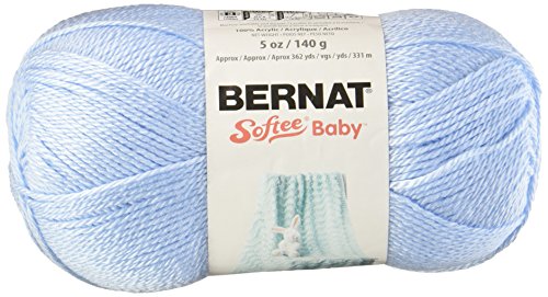 Bernat  Softee Baby Solid Yarn - (3) Light Gauge 100% Acrylic - 5oz  -  Pale Blue  -  Machine Wash & Dry