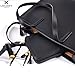 JL LELADY JEWELRY Small Jewelry Box Travel Jewelry Case Portable Faux Leather Jewelry Ring Boxes Earring Holder with Mirror for Women Girls (Black)