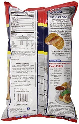 Herr's Old Bay Potato Chips, 9 Ounce