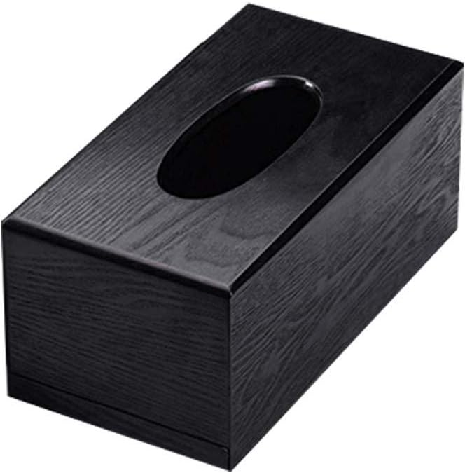 YESjikil ❤ Tissue Box, Wood Tissue Box Desktop Living Room Paper Tray Paper Storage Box (B)