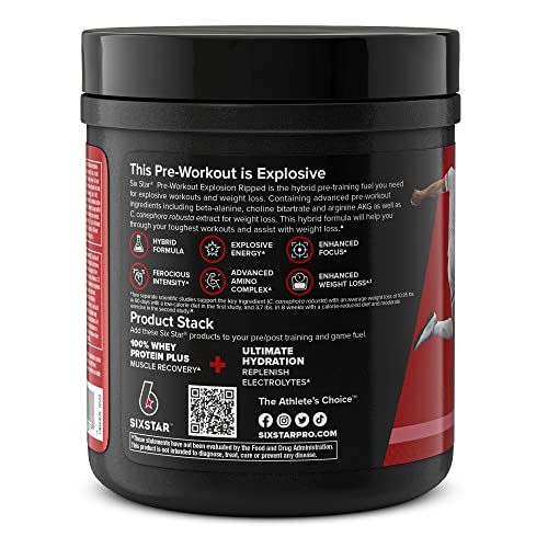 Six Star Pre Workout + Weight Loss PreWorkout Explosion Ripped Pre