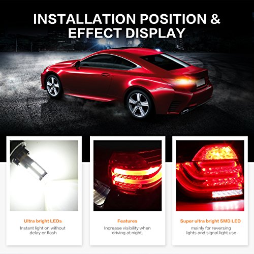 image for Auxbeam Extremely Bright T20 7440 W21W LED Bulbs 5730 Chipsets 33SMD l