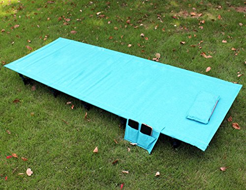 Ultralight Portable Folding Single Camp Bed Travel Cot Tent Bed Aluminium Alloy Metal Frame Outdoor Camping Hiking Fishing Beds with Storage Bag for Adult or Kids