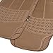 MotorTrend MT-754-BG Universal Fit Odorless Premium Heavy Duty All Weather Maximum Protection Car Floor Mat - Rubber (Beige) 4 Pack