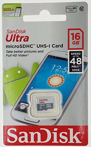 Sandisk Micro SDXC Ultra (10 Pack) MicroSD TF Flash Memory Card 16GB 16G Class 10 SDSQUNB-016G with Everything But Stromboli Memory Card Reader