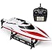 INTEY 1：28 Rc Boats 2.4G Remote Control Boat with 180º Flip Function, LCD Display, Double Hatch Waterproof Racing Boat for Pool & Outdoor Use