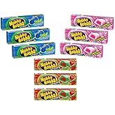 Hubba Bubba Max Bubble Gum - Variety Pack 3 Flavors (Total of 9 Packs of Gum) - Sour Blue Raspberry Bubble Gum - Strawberry Watermelon Bubble Gum - Outrageous Original Bubble Gum - 3 Packs of Each Juicy Flavor - 9 Packs of Gum in total - Fresh Candy - Queen Jax