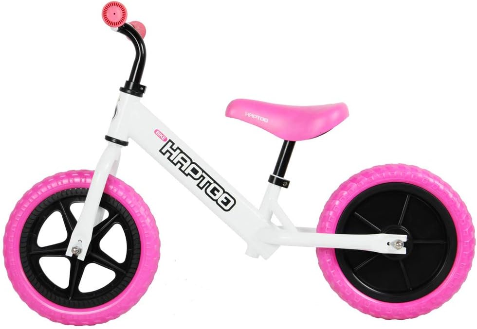 HAPTOO Sport Balance Bike Adjustable Seat Height 7 in - 12 in for Kids Ages 10 Months to 5 Years