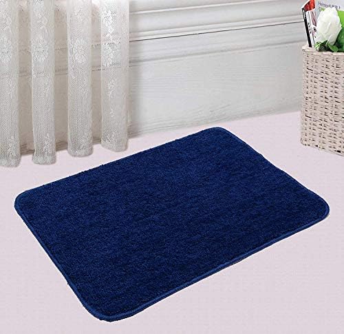 Ace International Exports Solid Bath Mat (Navy, Microfiber, 40 x 60 cm)