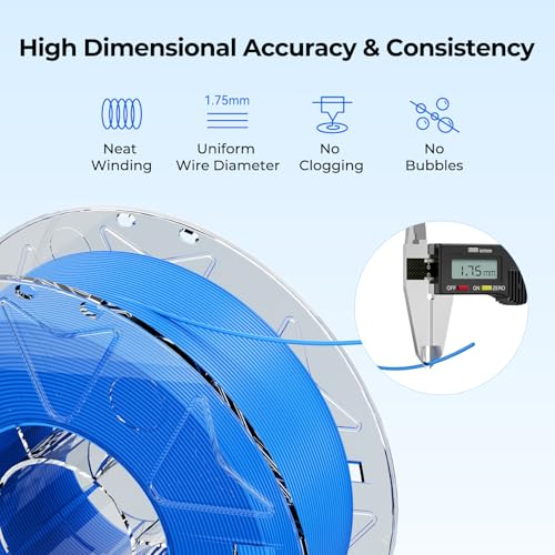 Creality Filamento PLA RFID 1,75 mm para combo K2 Plus, filamento de impressora 3D PLA para alta velocidade 30-600 mm/s, 1 kg (2,2 lbs)/carretel suporte de filamento Hyper RFID CFS, adequado para a