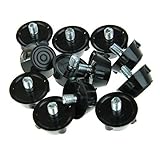 Soccer studs - various types and sizes (Black rubber, 8 x 10mm + 4 x 12mm)