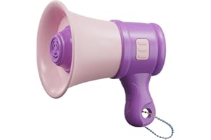 CAffymtkji Funny Mini Megaphone, Multi-Function Bull Horn Loud Speaker Keychain, Record and Play Prank Joke Gift for Game Party Present Loudspeaker Mini Speaker Amplifier for Indoor and Outdoor