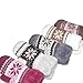 Sunward Women Lady Winter Warm Soft Knitted Wool Snow Gloves Mitten Xmas Gift (Grey snowflake)