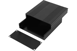 Hilitand Split Aluminum Box, Waterproof Electronic Project Box, Black Aluminum Enclosure for, 54x145x150mm DIY Electronics/Co