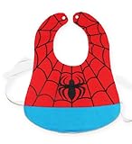 StylesILove Cartoon Characters Water Resistant Baby Feeding Bib (1-Pack, Spiderman)