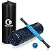 MGVDSES MobyRollerz Foam Roller Set - 18” Foam Roller, Massage Stick, Massage Ball - 4 in 1 Deep Tissue Massager with Travel Bag - Black and Blue