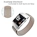 hooroor for Fitbit Ionic Bands Small and Large for Women Men, Fully Magnetic Closure Clasp Mesh Loop Milanese Stainless Steel Metal Band (Champagne Small)