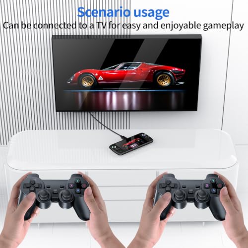 m27 Retro Handheld Game Console,3D 7-inch IPS Screen Portable Gaming Handheld,Linux System Built in 128G Card & 30000 Games,Portable Pocket Mini Arcade (Black)