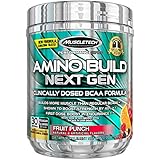 MuscleTech Amino Build Next Gen, Clinically Dosed, Performance-Enhancing BCAA Formula with Betaine, Fruit Punch, 10oz (284g)