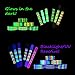 Glow in The Dark Slap Bracelets for Boys Girls Kids 12 PCs – Silicone Slap On Wristbands with Fluorescent and UV - Black Light Reactive Multicolored Spikes – Great Birthday Party Favors - Supplies