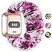 Scrunchie Watch Band Compatible with Fitbit Blaze&Fitbit Versa&Versa 2, Soft Fabric Elastic Replacement Wristbands Pattern Printed Band Straps for Women Men for Fitbit Blaze&Versa&Versa 2