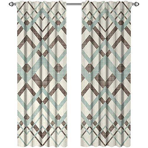 Returiy Chevron Curtains Light Blocking Vintage Overlapping